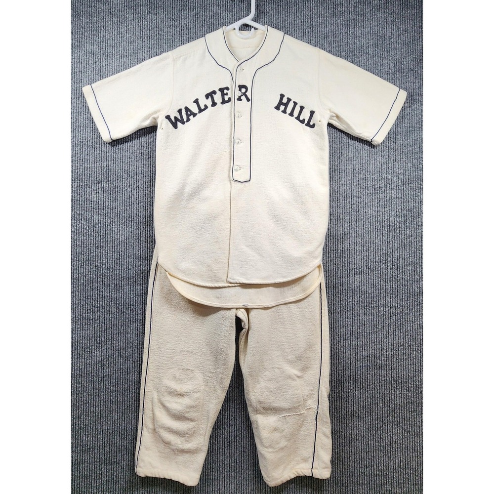 Vintage 1950s Walter Hill High School Baseball Uniform Wool Flannel Jersey Pants